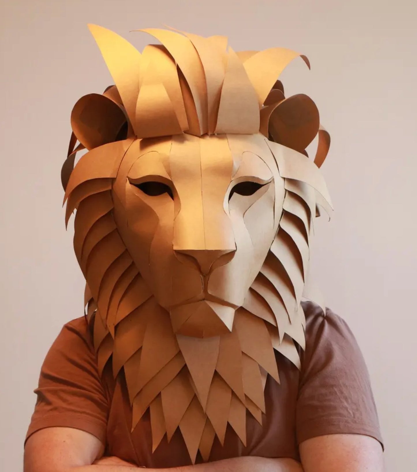 Lion Mask Cardboard Kit: King of the Jungle - 1_lion-mask-kit