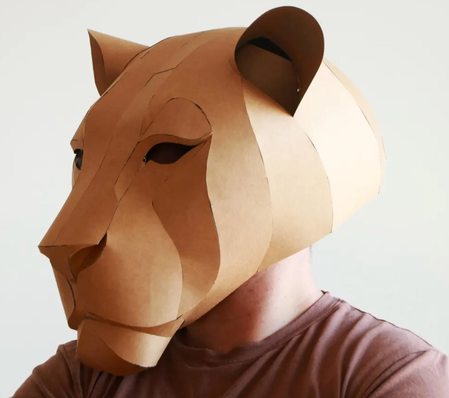Lion Mask Cardboard Kit: King of the Jungle - 7_lion-mask-kit