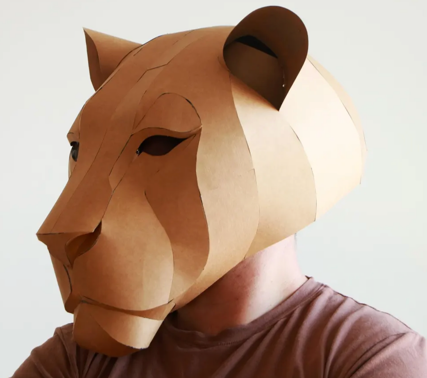 Lion Mask Cardboard Kit: King of the Jungle - 8_lion-mask-kit