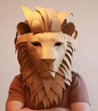 Lion Mask Cardboard Kit: King of the Jungle - 1_lion-mask-kit